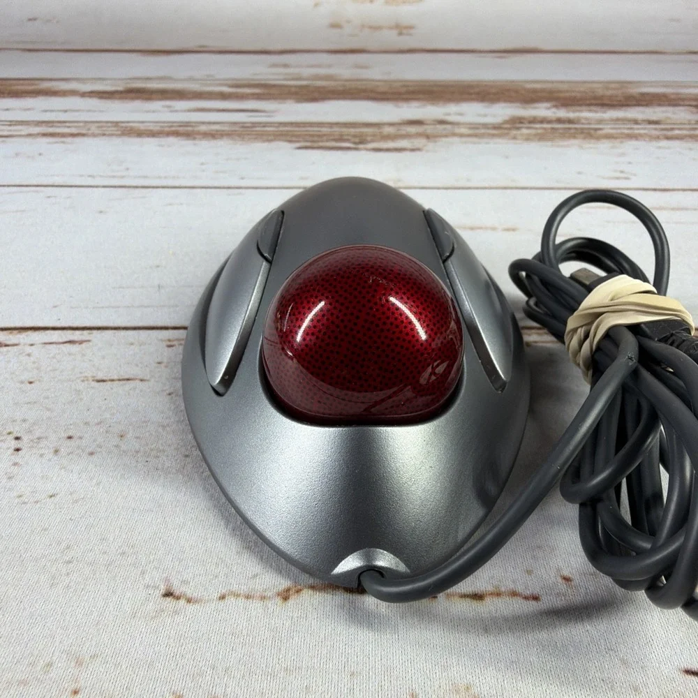 Logitech Trackman Marble Mouse USB Wired Ambidextrous T-BC21 Used